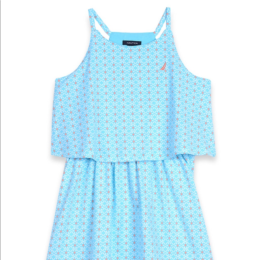 Nautica blue and orange dress 12M